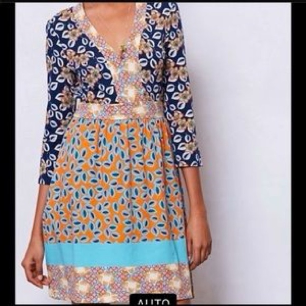 Pinkerton Anthropologie Boho Multi Panel Fit and Flare Dress Size XS